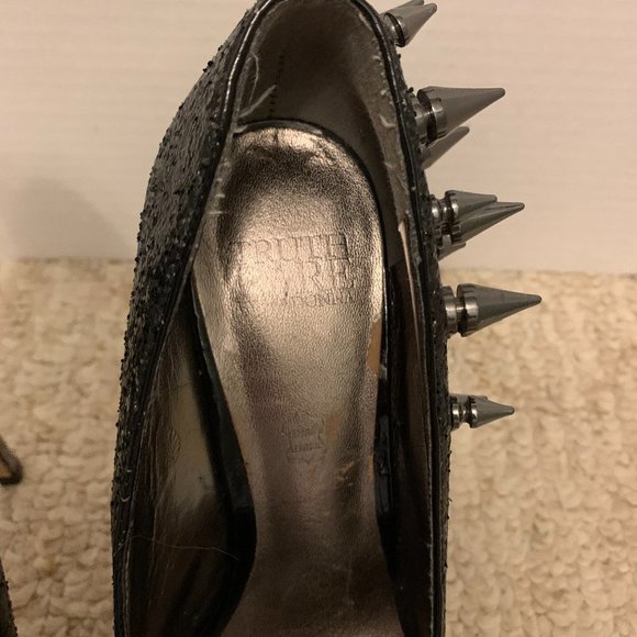 Madonna Truth or Dare Black Glitter Spike Shoes - Picture 5 of 15